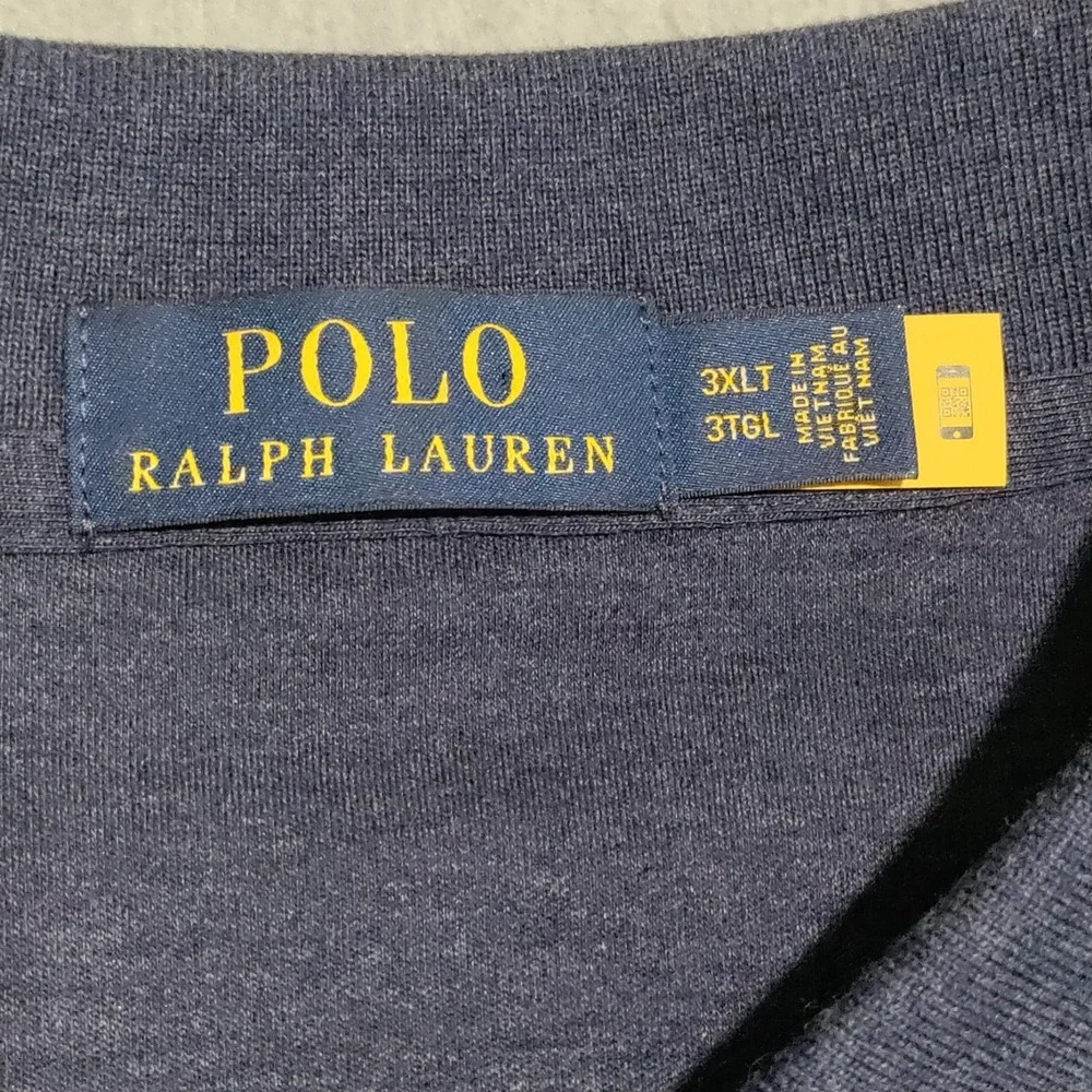 Polo Ralph Lauren Soft Cotton Long Sleeve Polo Shirt Mens 3XLT Big & Tall NWOT